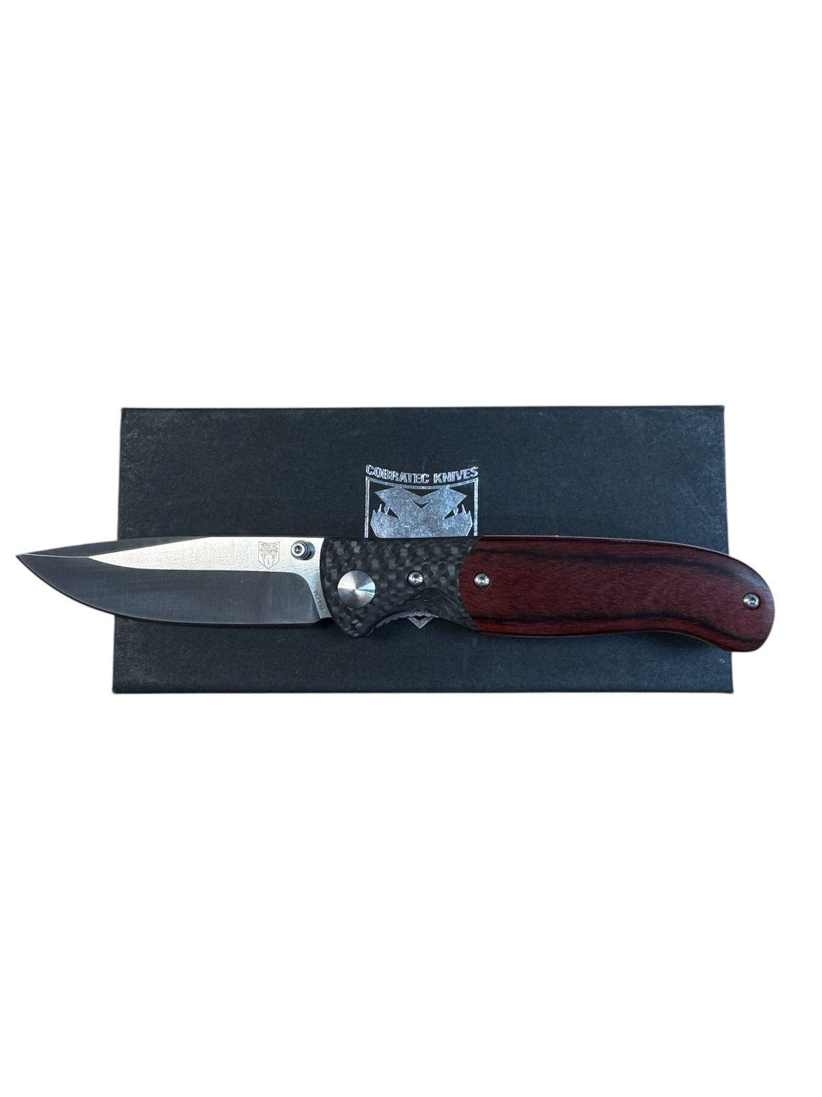 CobraTec - "Baron" - D2 Steel - Carbon Fiber and Wood Handle - Liner Lock