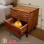 Elara Solid Wood Nightstand