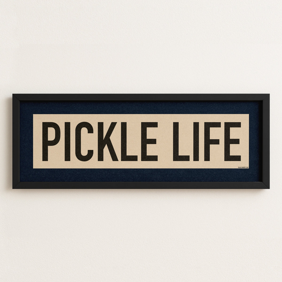 Framed Pickle Life Pickleball Art Scroll Sign