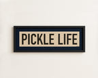 Framed Pickle Life Pickleball Art Scroll Sign