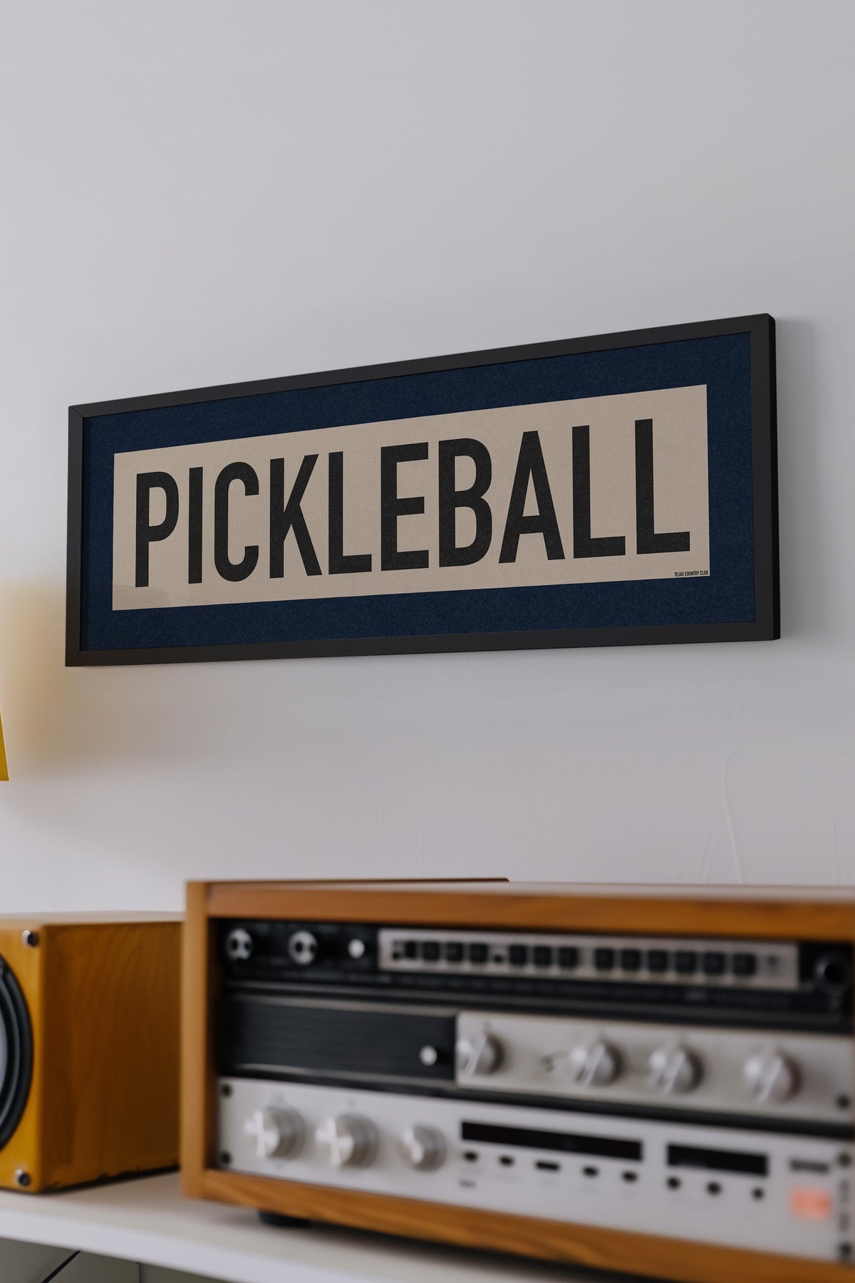 Framed Pickleball Art Scroll Sign
