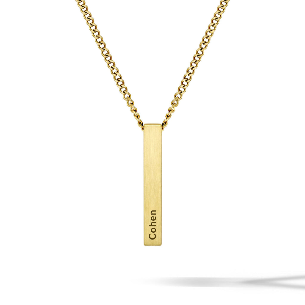 Pillar Pendant - 14K Gold