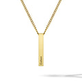 Pillar Pendant - 14K Gold
