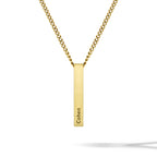 Pillar Pendant - 14K Gold