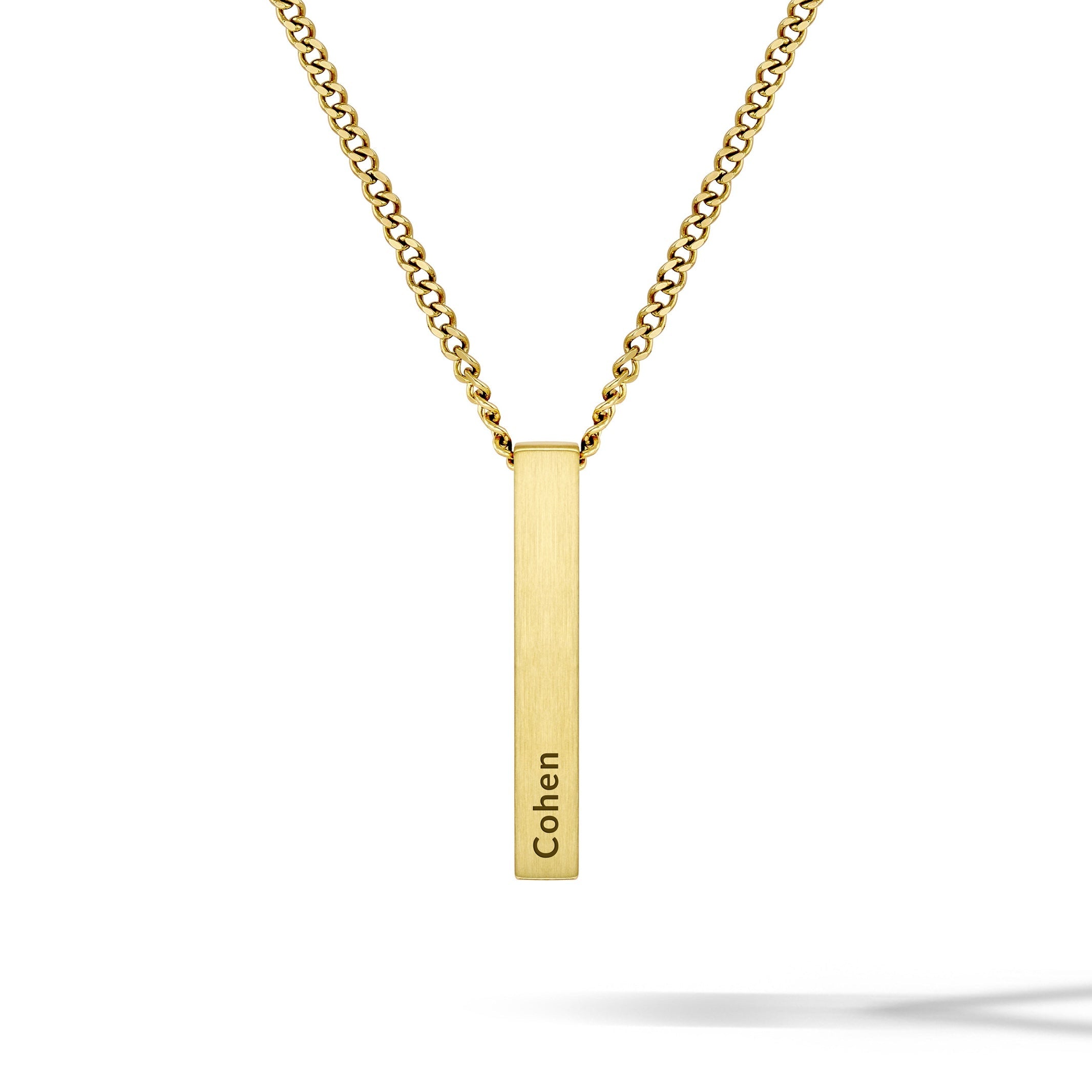 Pillar Pendant - 14K Gold