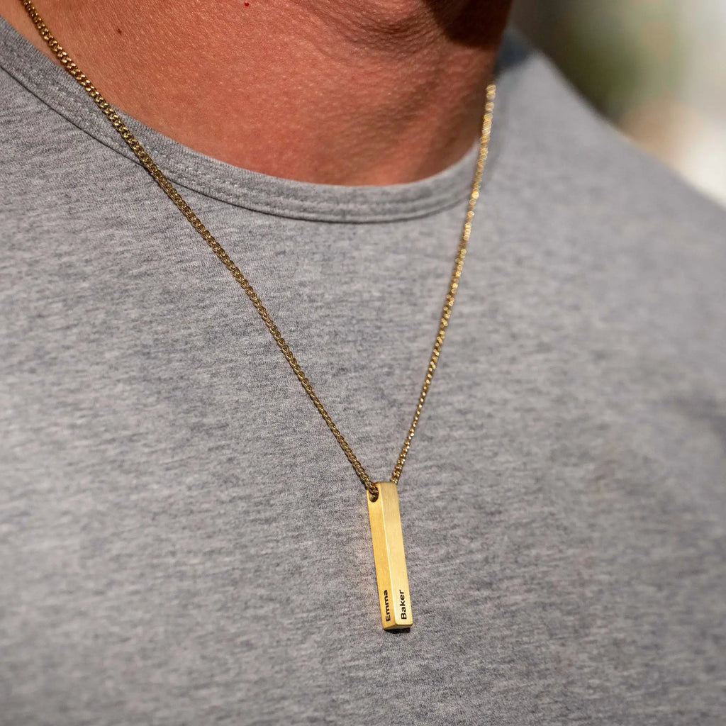 Pillar Pendant - 14K Gold