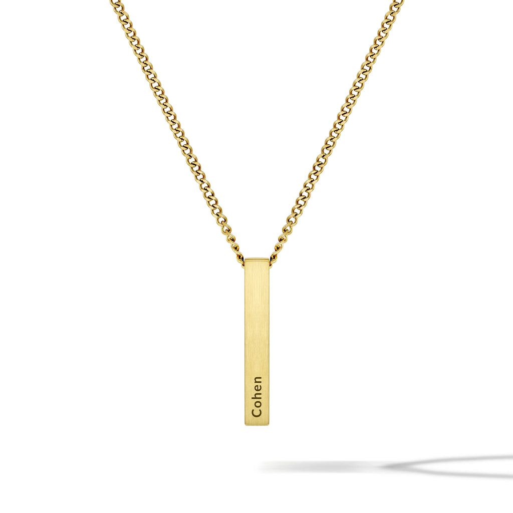Pillar Pendant - 14K Gold