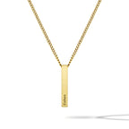 Pillar Pendant - 14K Gold