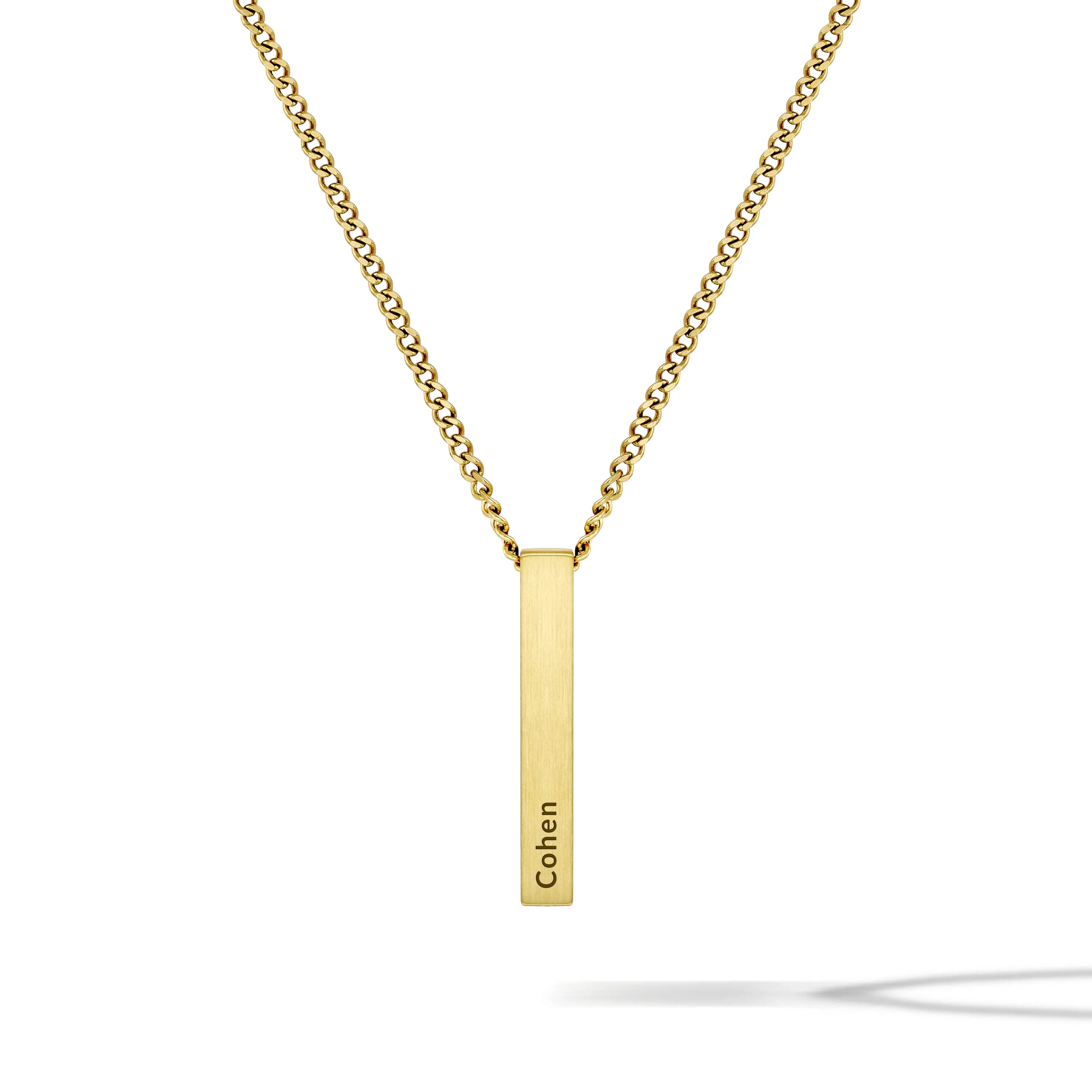 Pillar Pendant - 14K Gold