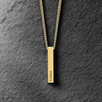 Pillar Pendant - 14K Gold