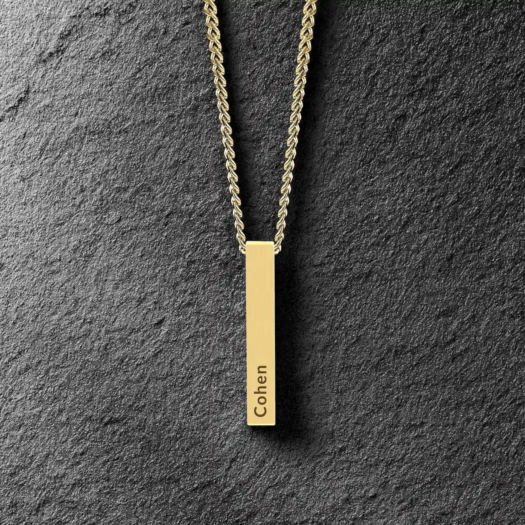 Pillar Pendant - 14K Gold