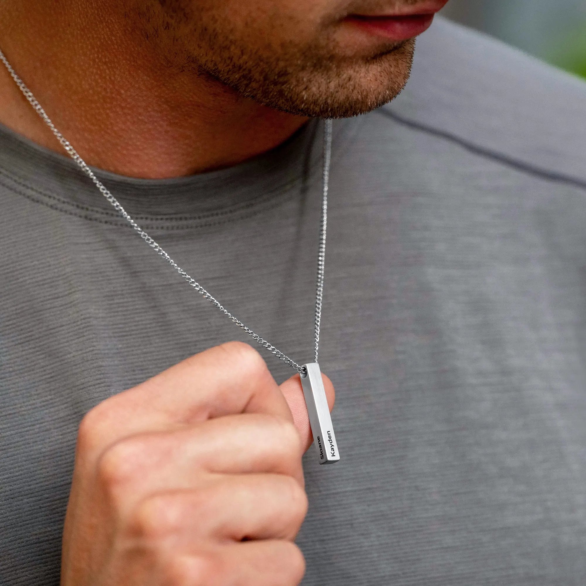 Pillar Pendant - Silver