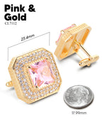 Large Square Crystal Diamond Cufflinks CL71XX