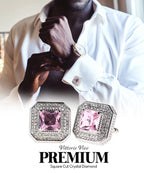 Large Square Crystal Diamond Cufflinks CL71XX