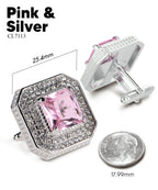 Large Square Crystal Diamond Cufflinks CL71XX