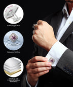 Large Square Crystal Diamond Cufflinks CL71XX