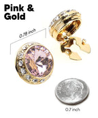 Vittorio Vico  Men's Crystal Colorstone Button Cover