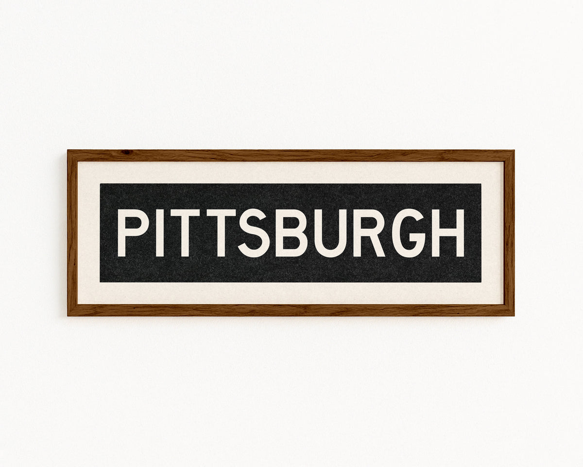Framed Pittsburgh Pennsylvania Bus Scroll