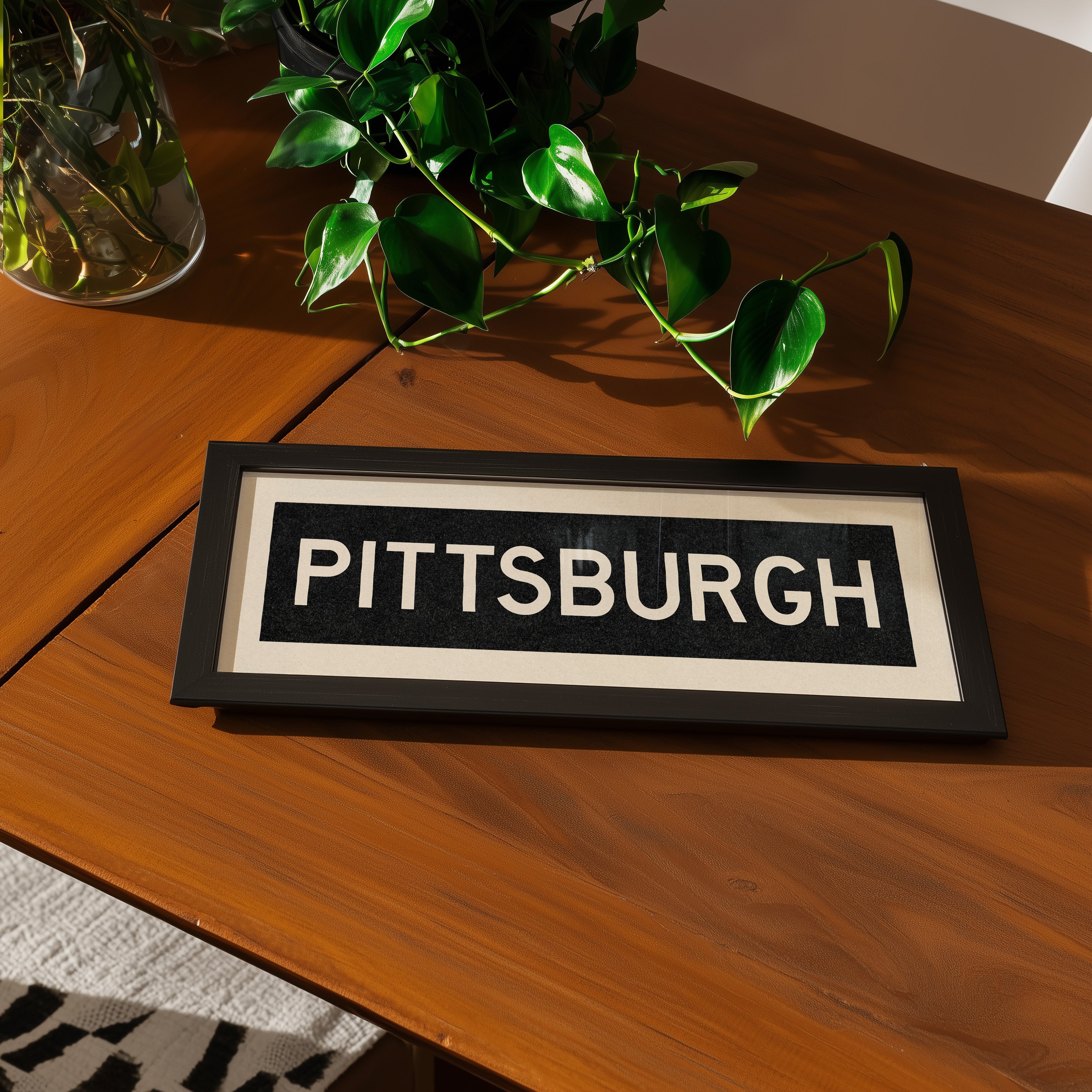 Framed Pittsburgh Pennsylvania Bus Scroll