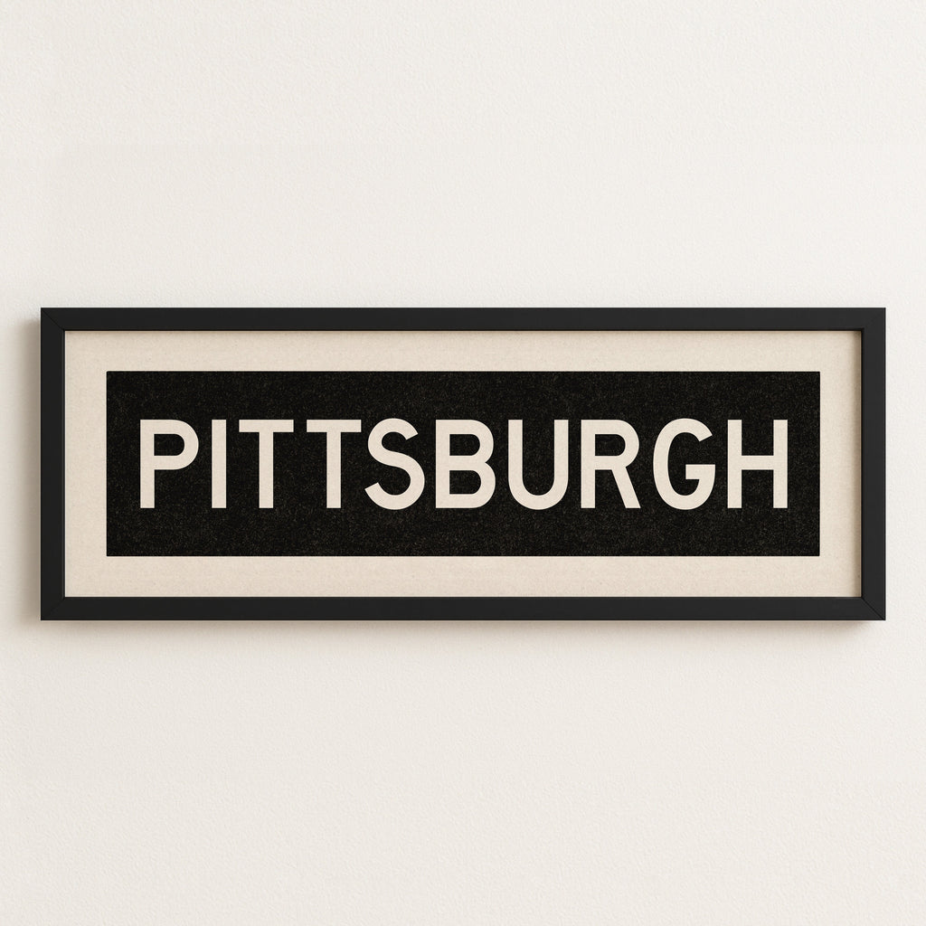 Framed Pittsburgh Pennsylvania Bus Scroll