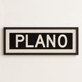 Framed Plano Bus Scroll Sign