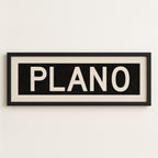 Framed Plano Bus Scroll Sign