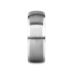 POLARIS Domed Brushed Finish Tungsten Ring with Polished Bevels - 6mm or 8mm