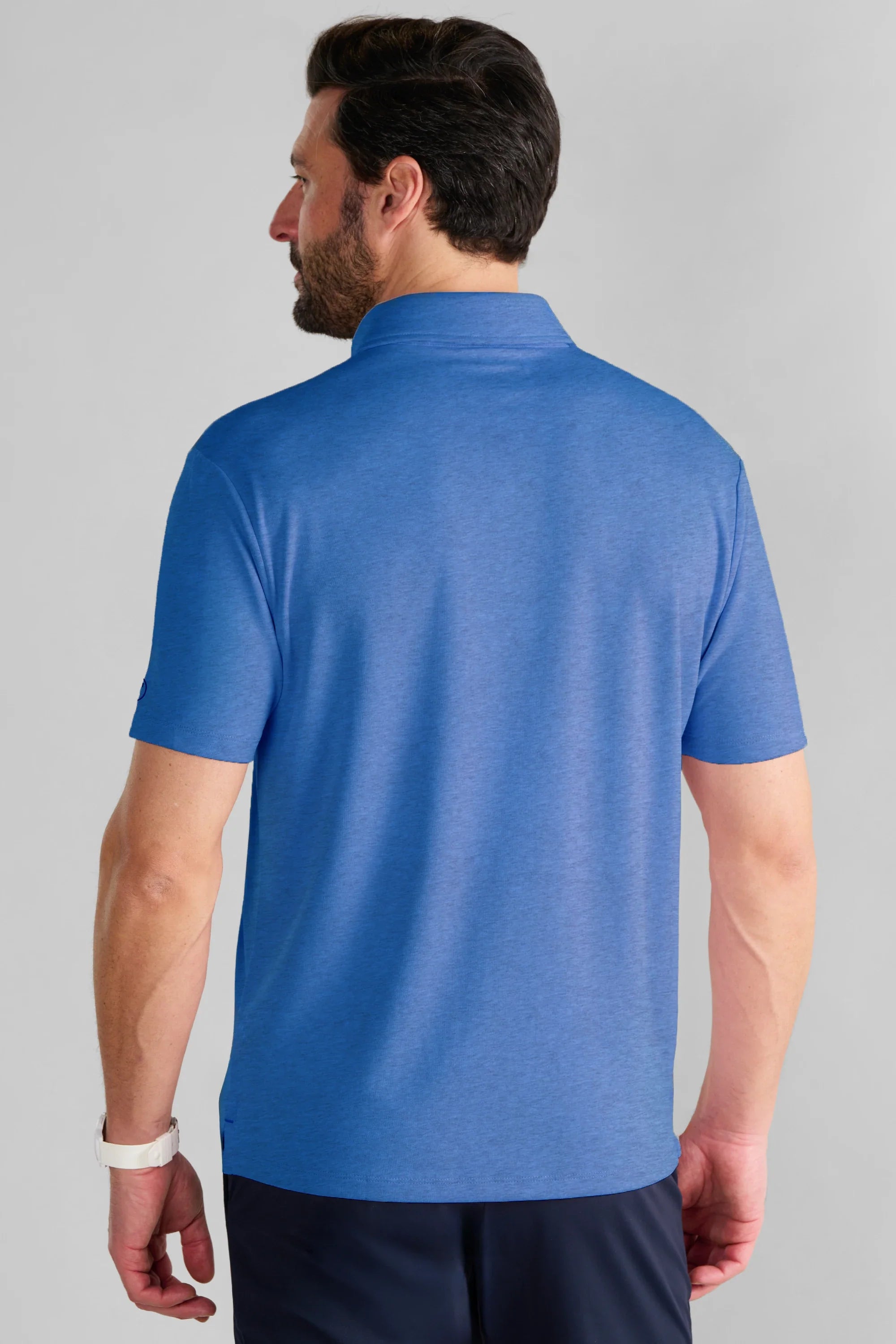 Short Sleeve Polo Solid // Blue