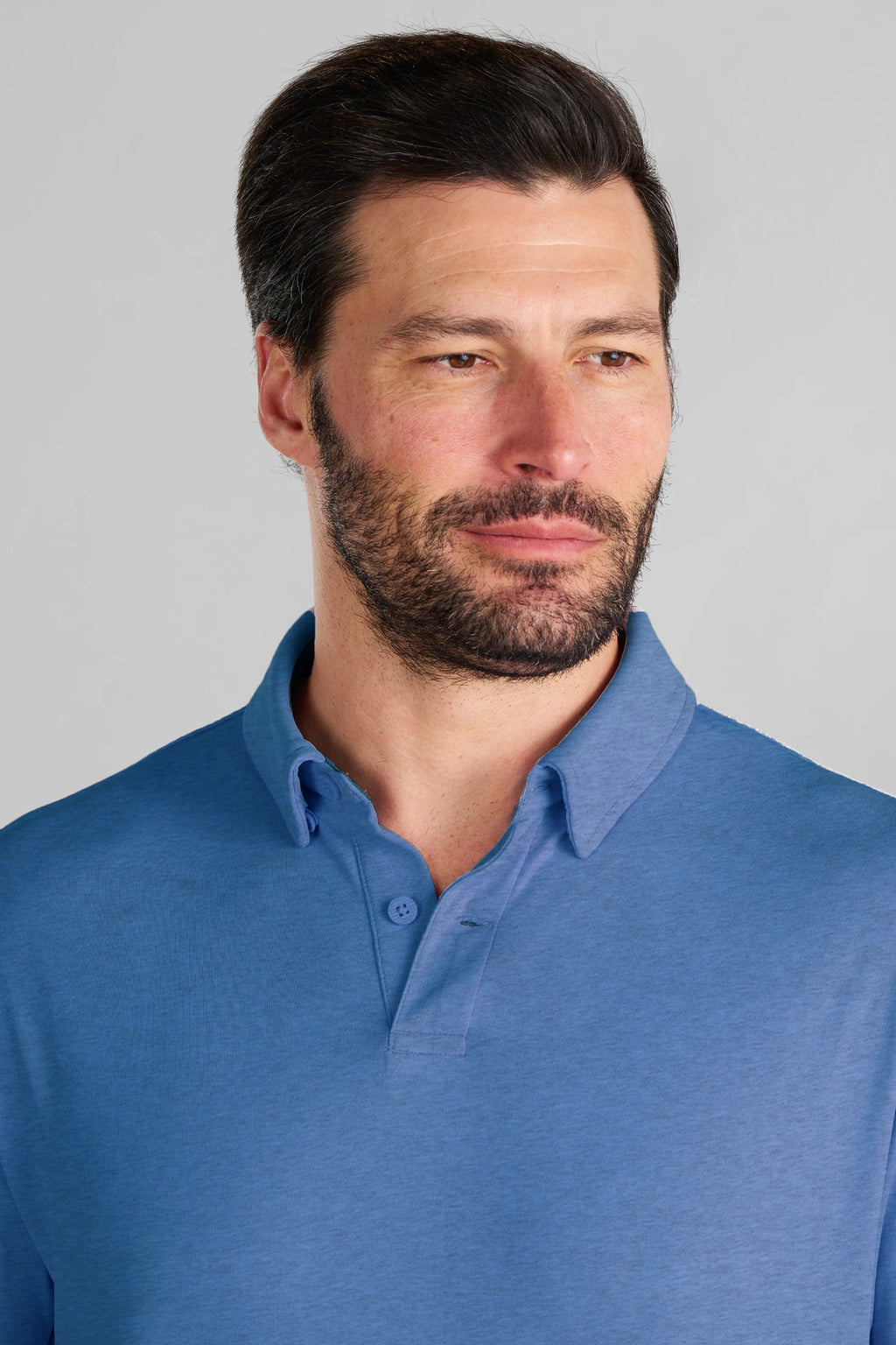 Short Sleeve Polo Solid // Blue