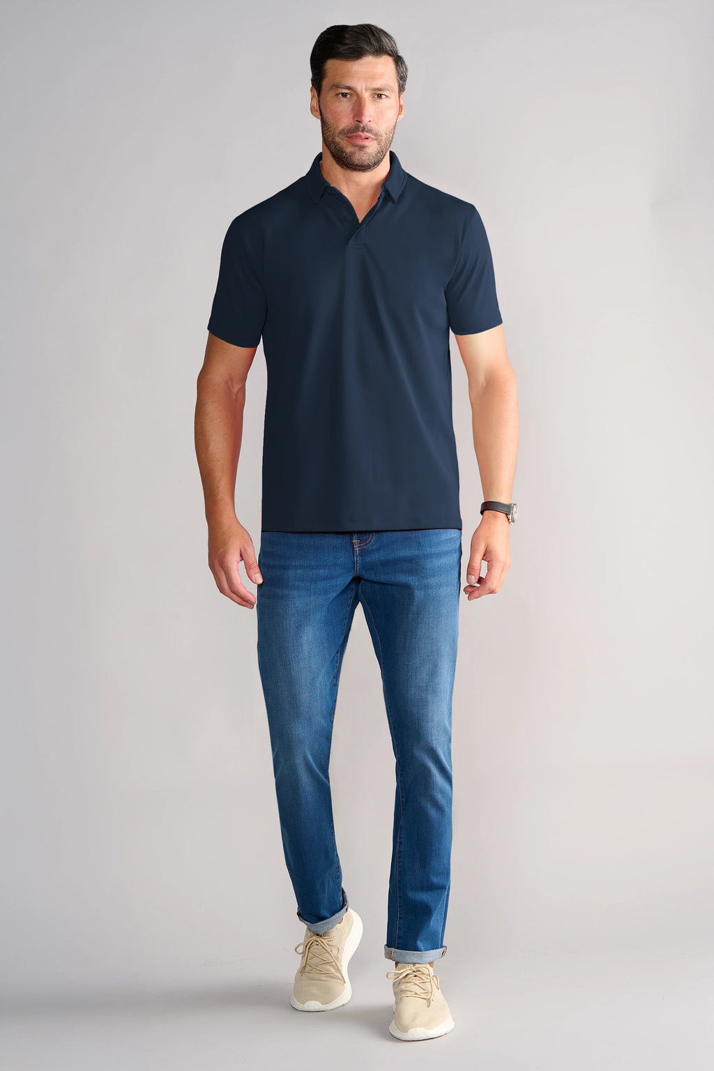 Short Sleeve Polo Solid // Navy