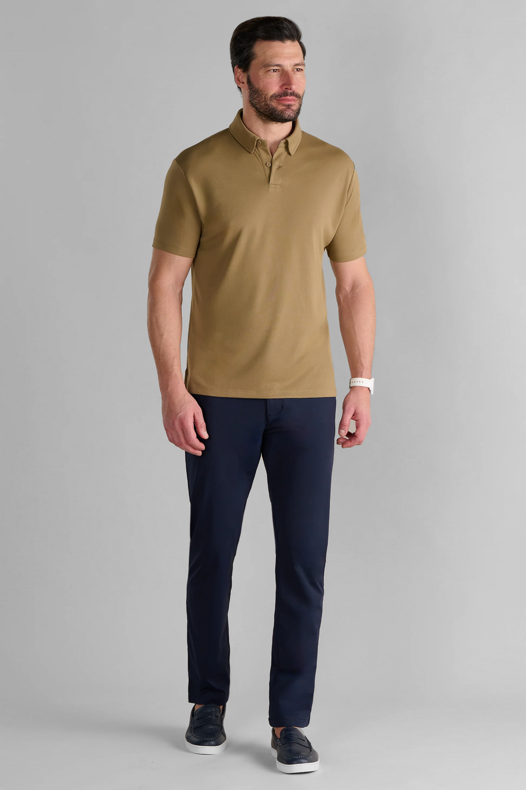 Short Sleeve Polo Solid // Tobacco