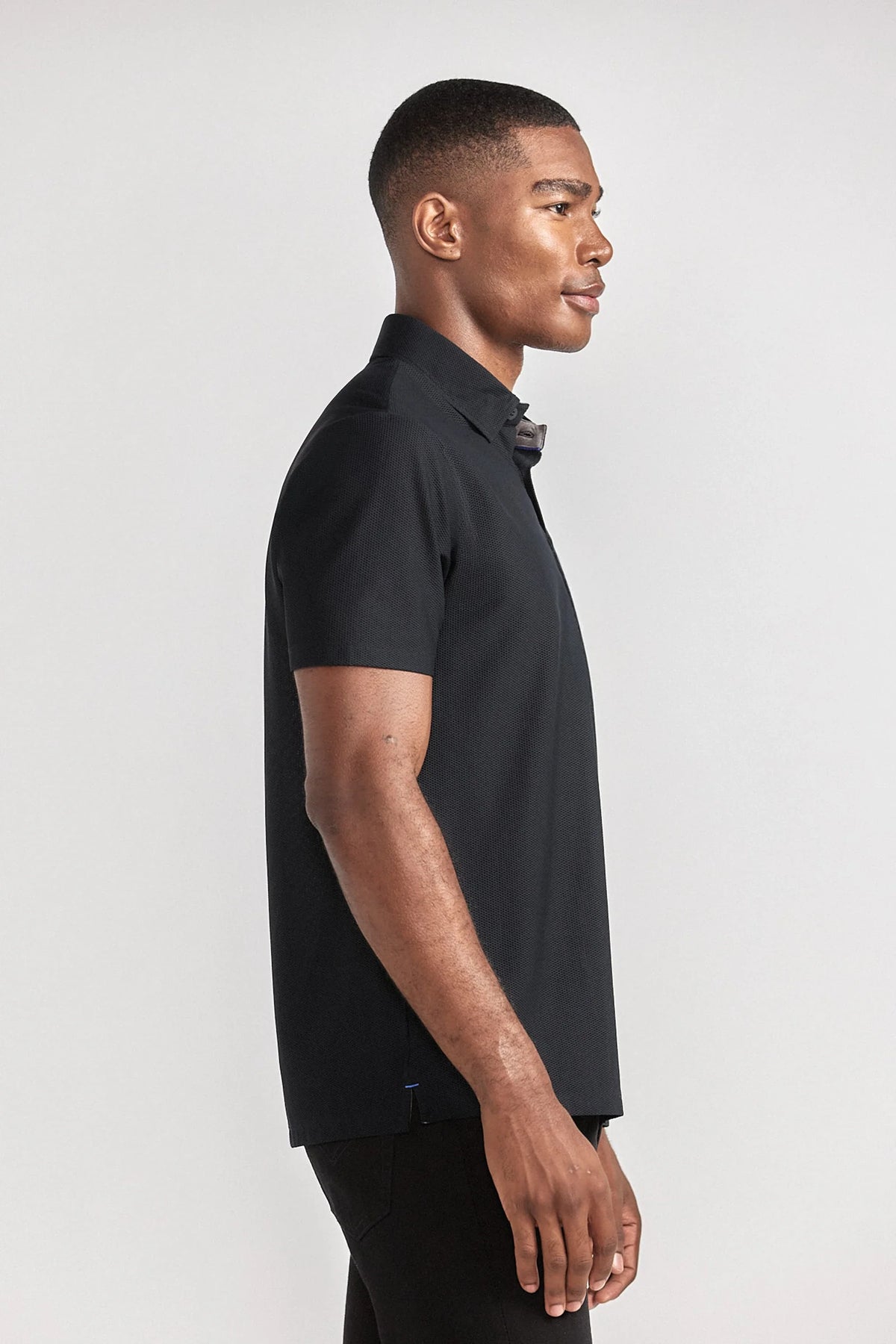 AIR 3 Button Polo Solid // Black