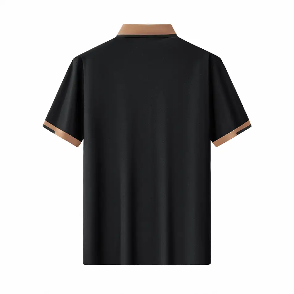 Contrast Trim Performance Polo - El Baron BLACK