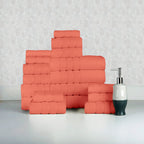 Bibb Home 18 Piece Egyptian Cotton Towel Set