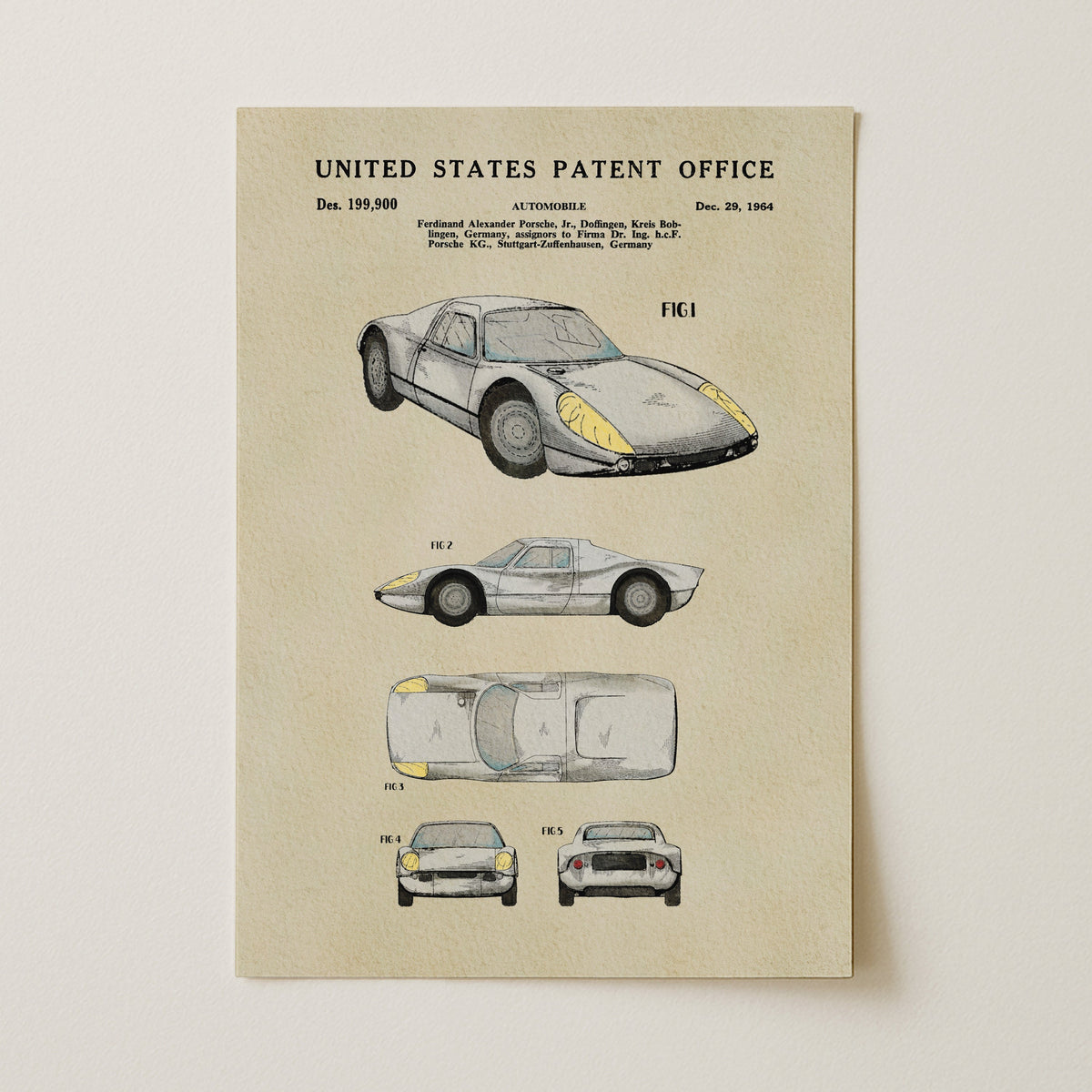 White Vintage Sports Car (1964)