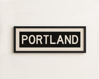 Framed Portland Oregon Bus Scroll