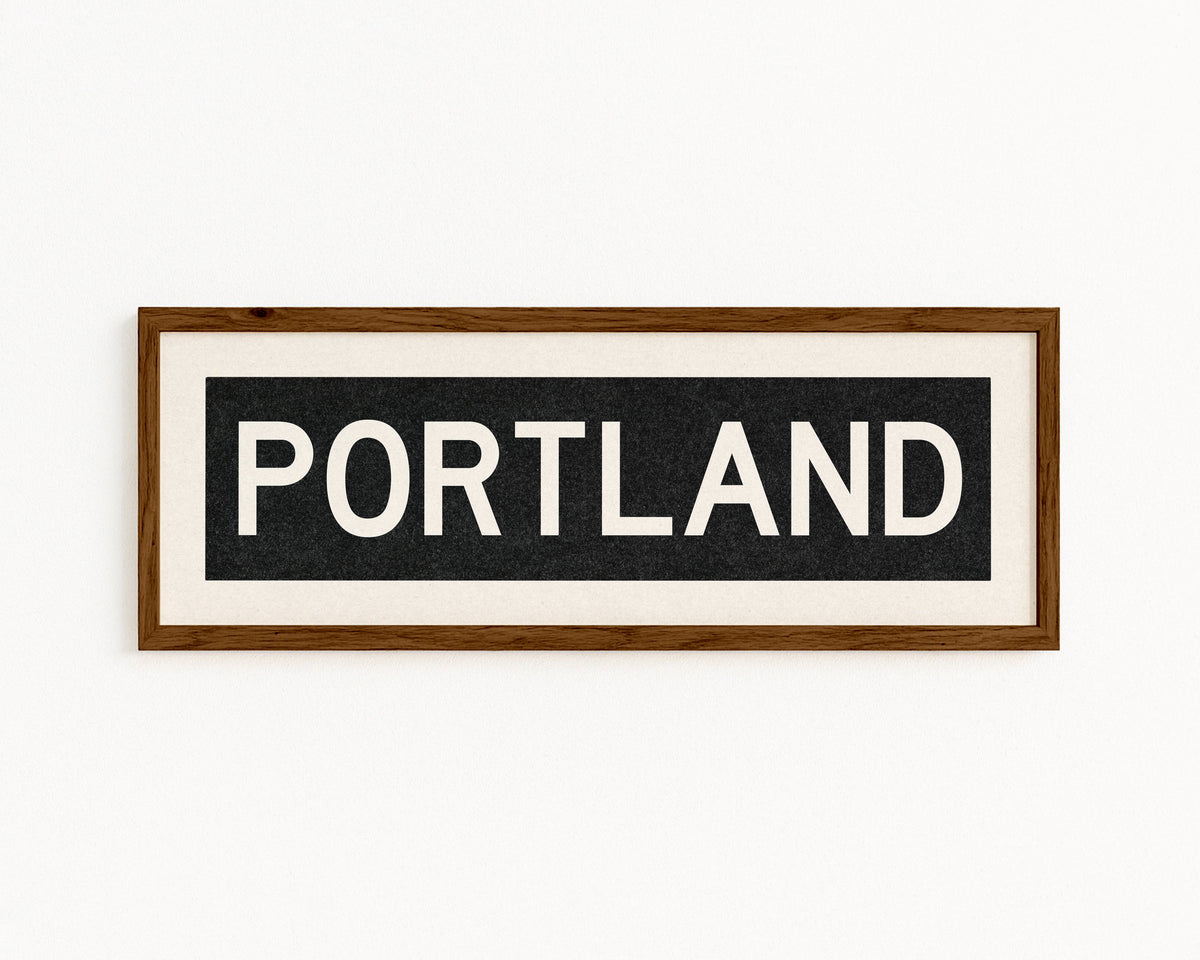 Framed Portland Oregon Bus Scroll