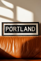 Framed Portland Oregon Bus Scroll