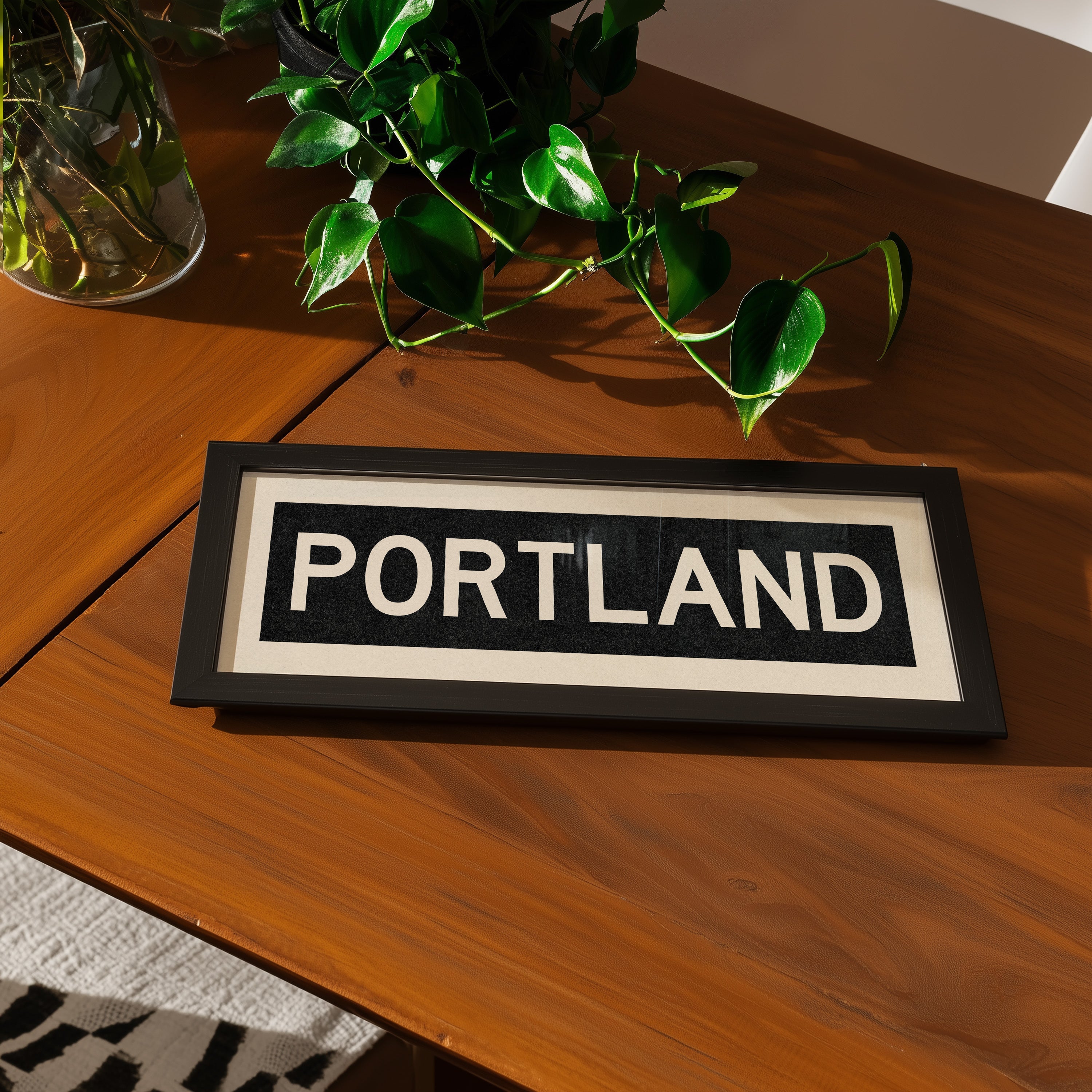 Framed Portland Oregon Bus Scroll