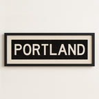 Framed Portland Oregon Bus Scroll