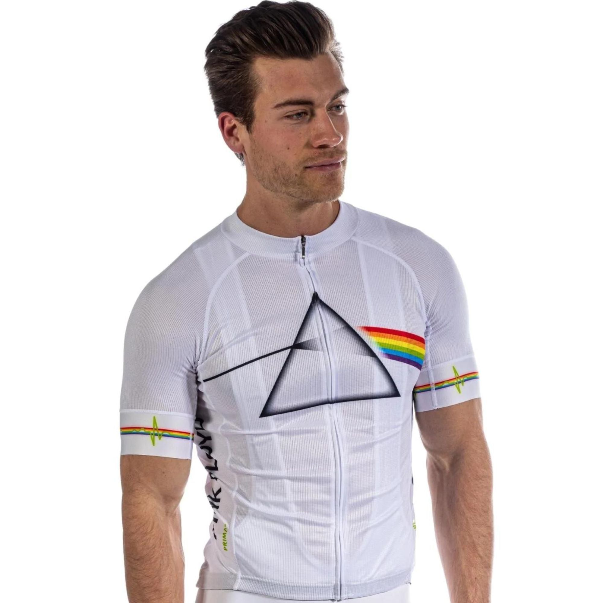 Pink Floyd White Dark Side of the Moon Men's Evo 2.0 Jersey