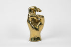 Horned Frog Hand Sign Sculpture in Brass