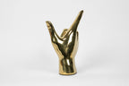 Gun, Pistol, “Guns Up”, or "Go Pokes" Hand Sign Sculpture in Brass