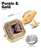 Large Square Crystal Diamond Cufflinks CL71XX
