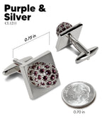 Vittorio Vico Studded Colorstone Crystal Flower Cufflinks: CL12XX Series