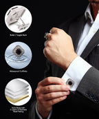 Large Square Crystal Diamond Cufflinks CL71XX