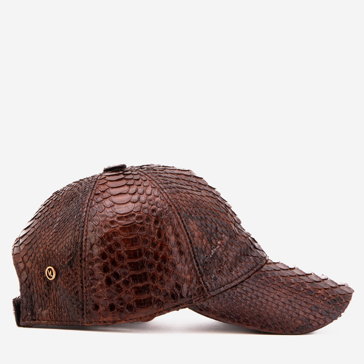 Boss Dark Brown  Python Leather Cap