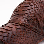 Boss Dark Brown  Python Leather Cap