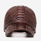 Boss Dark Brown  Python Leather Cap