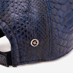 Boss Navy Blue  Python Leather Cap